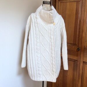 Ande wear wool/cotton cardigan, Ivory, XL